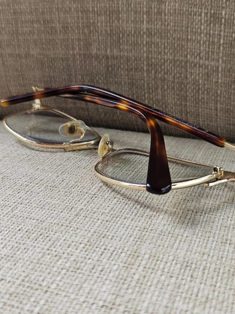 Calvin Klein Jeans Eyeglasses Frame Unisex Brown/Gold Tone Eyewear CKJ19312